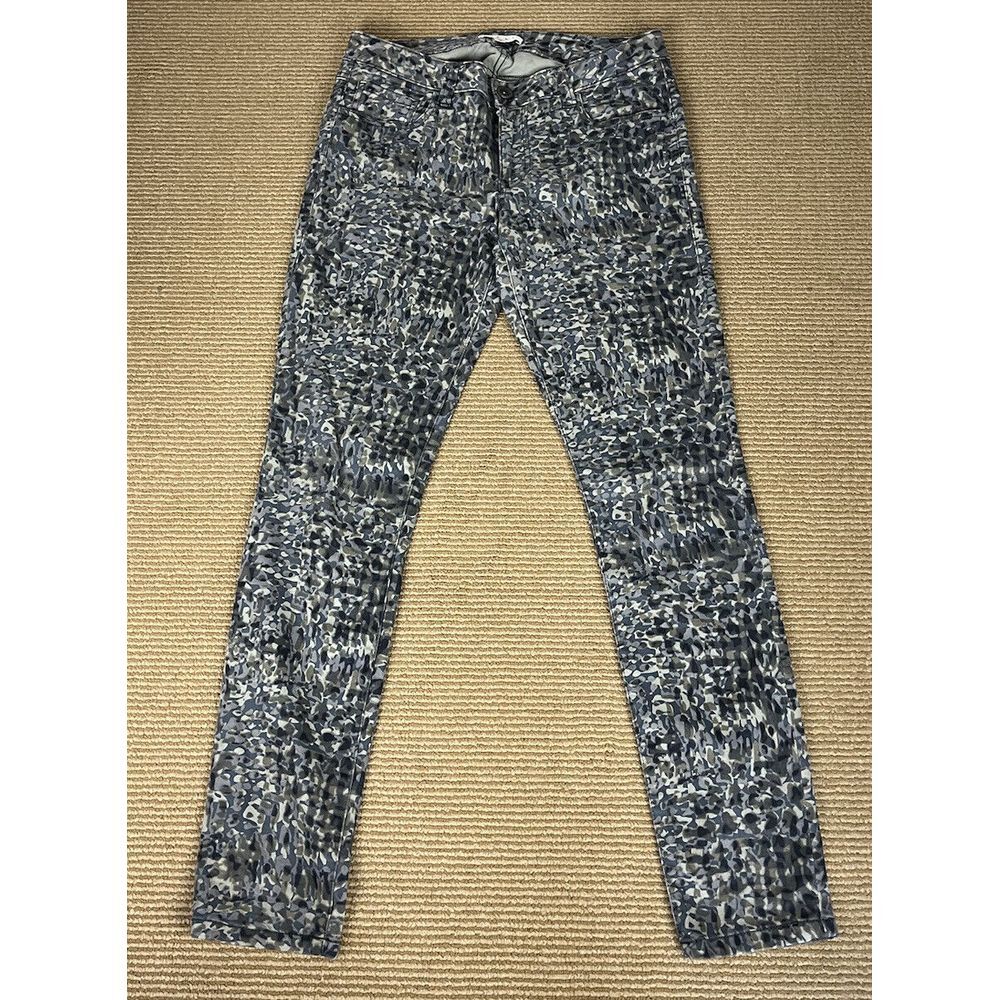 Cabi Skinny Pants Slim Jegging Camo Women Size 6 Gray Green Stretchy Modern